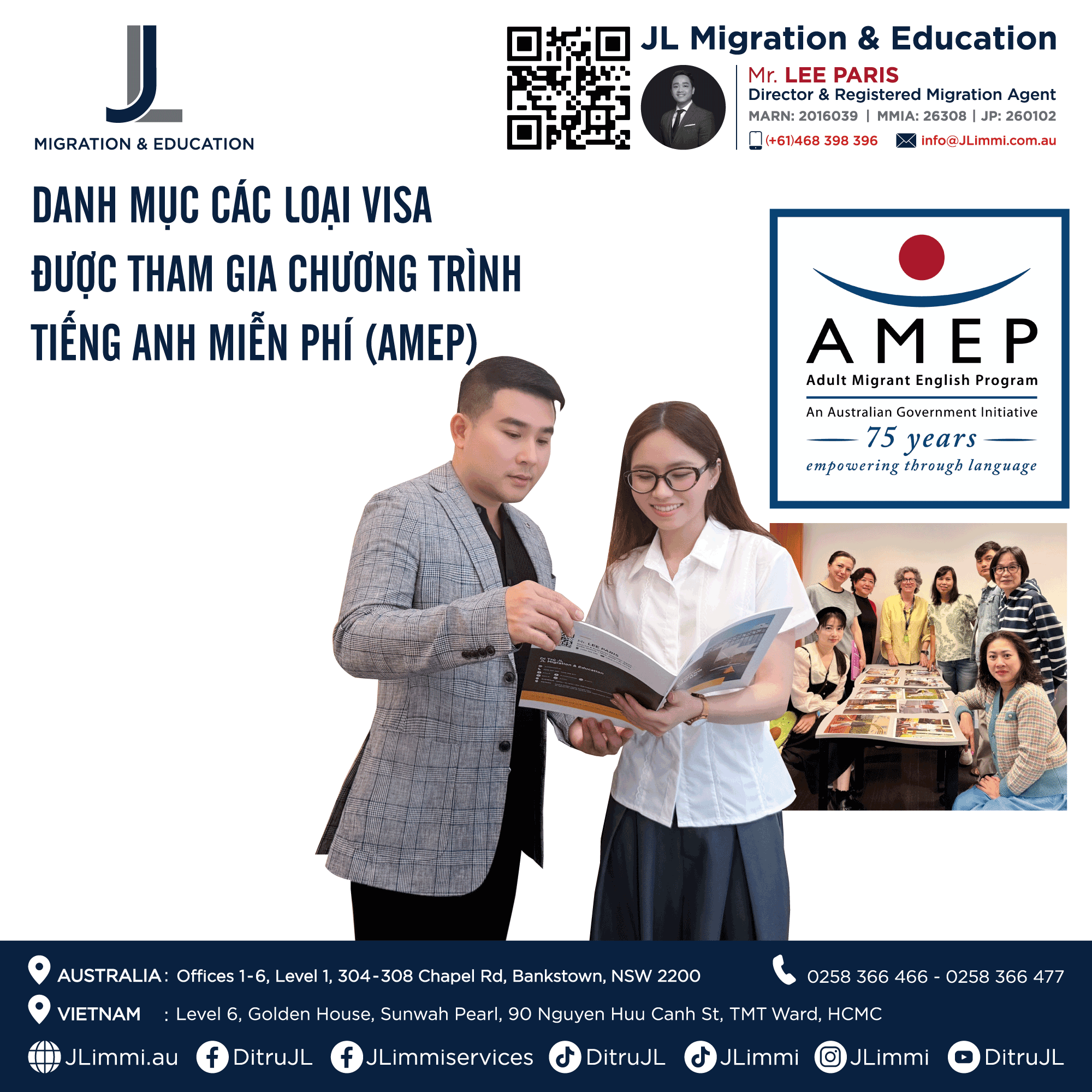 Danh mục các loại Visa được tham gia chương trình tiếng anh miễn phí ( AMEP) Danh mục các loại Visa được tham gia chương trình tiếng anh miễn phí ( AMEP)